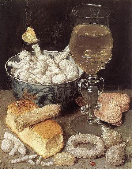 Georg Flegel Still-Life with Bread and Confectionary